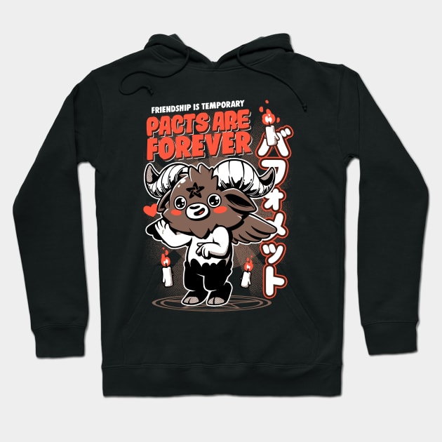 Pacts Are Forever Black - Creepy and Cute Hoodie by Ilustrata